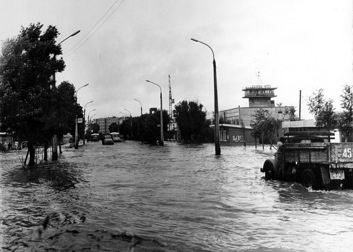 Август 1981 года. Район морвокзала. Последствия тайфуна