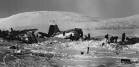 Катастрофа самолета 'Ил-14' в районе карьера Известковый, декабрь.