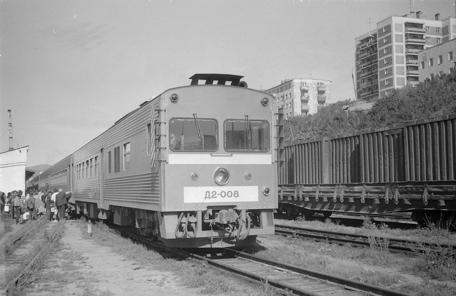 Дизель-поезд Д2-008. Станция Холмск. 18 сентября
