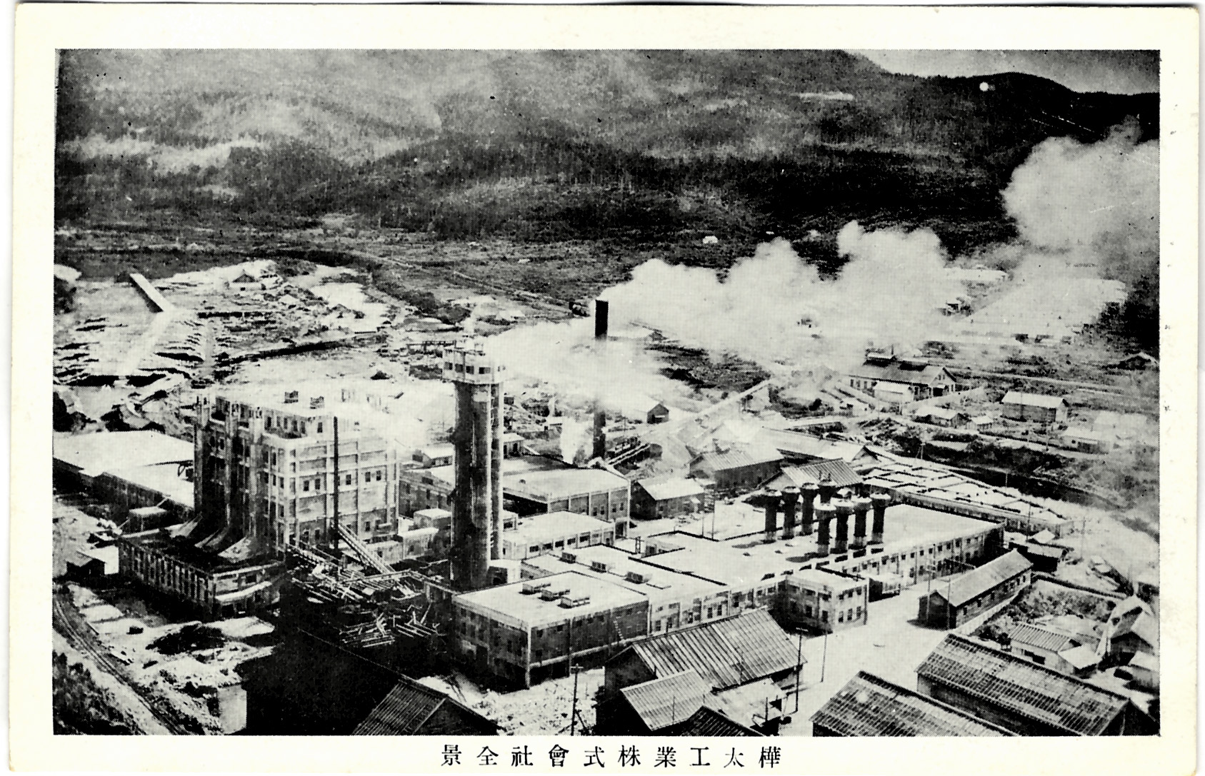 Панорамный вид на целлюлозно-бумажный завод в г. Томариору