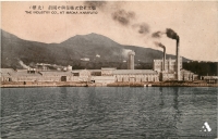 Вид с моря на целлюлозно-бумажную фабрику г. Маока